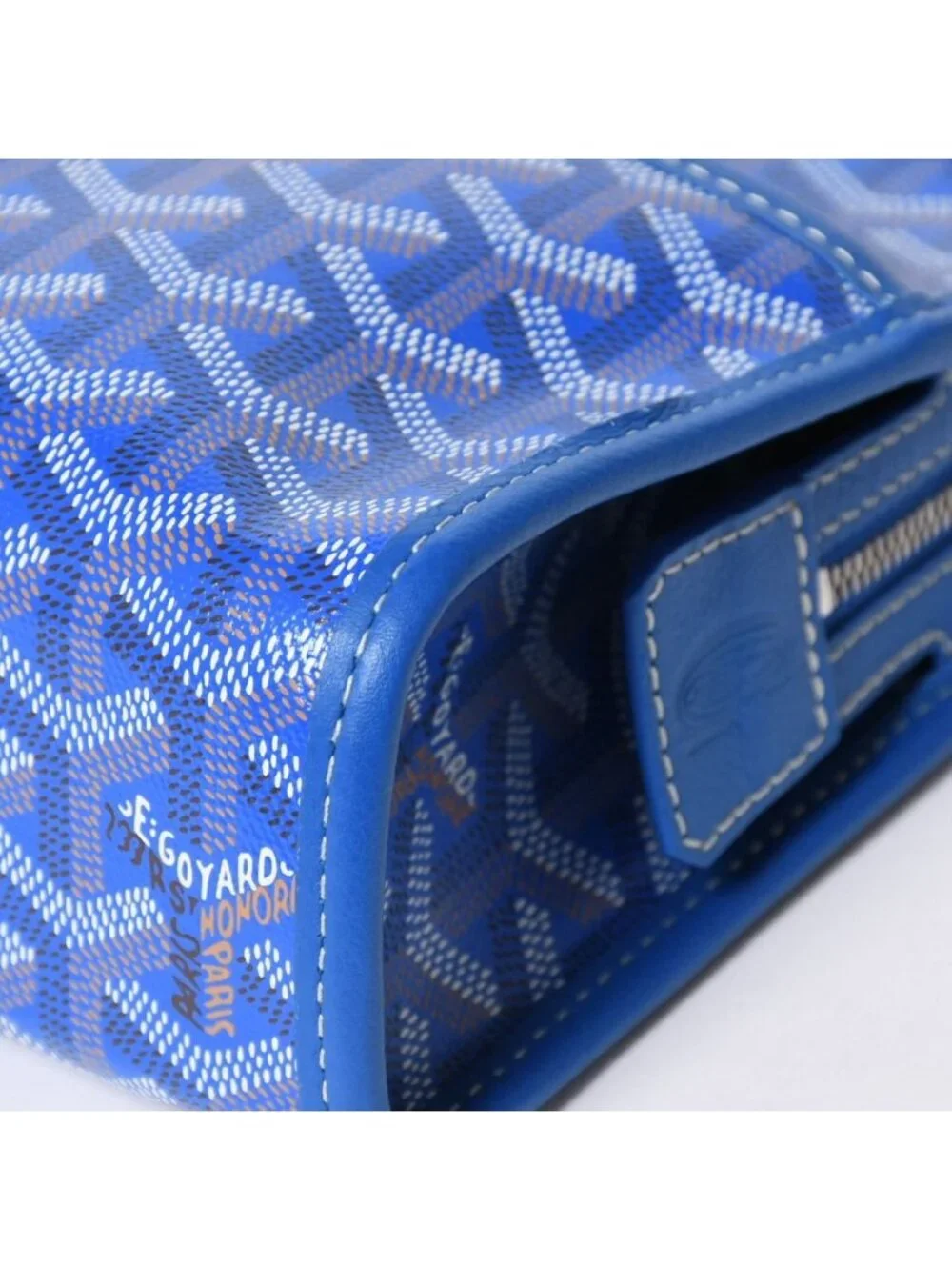 Goyard Jouvence PM Pouch Clutch Leather Blue